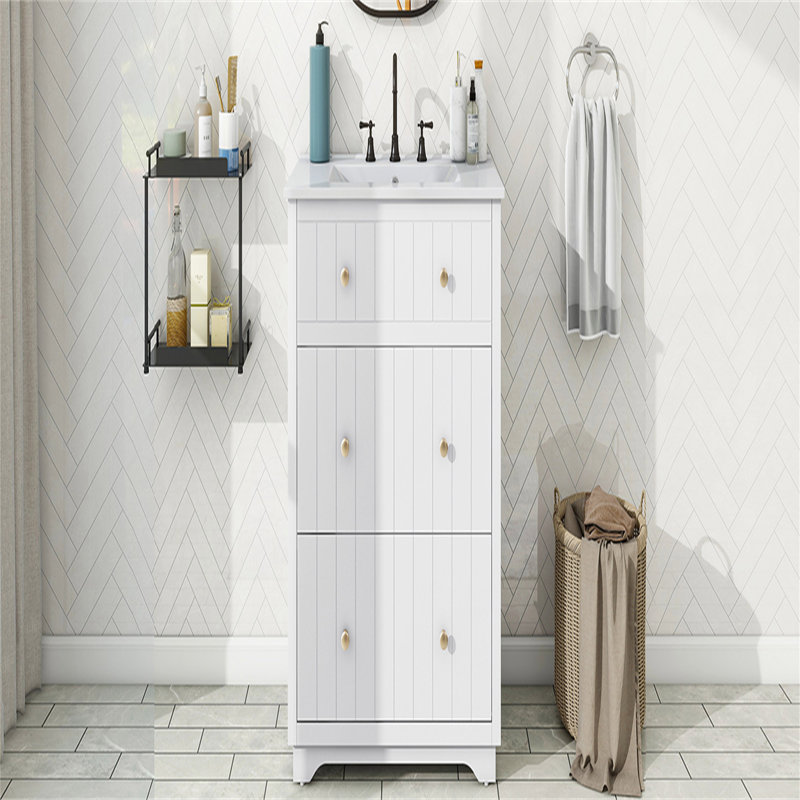 Meuble-lavabo moderne 30 po avec deux tiroirs