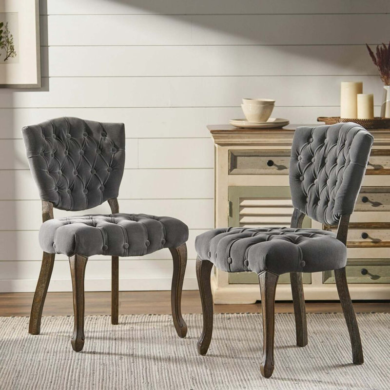Chaise capitonnée KD (ensemble de 2)
