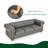 Chesterfield Sofa Tufted Linen Upholstered 3-Seater Sofa-530529412