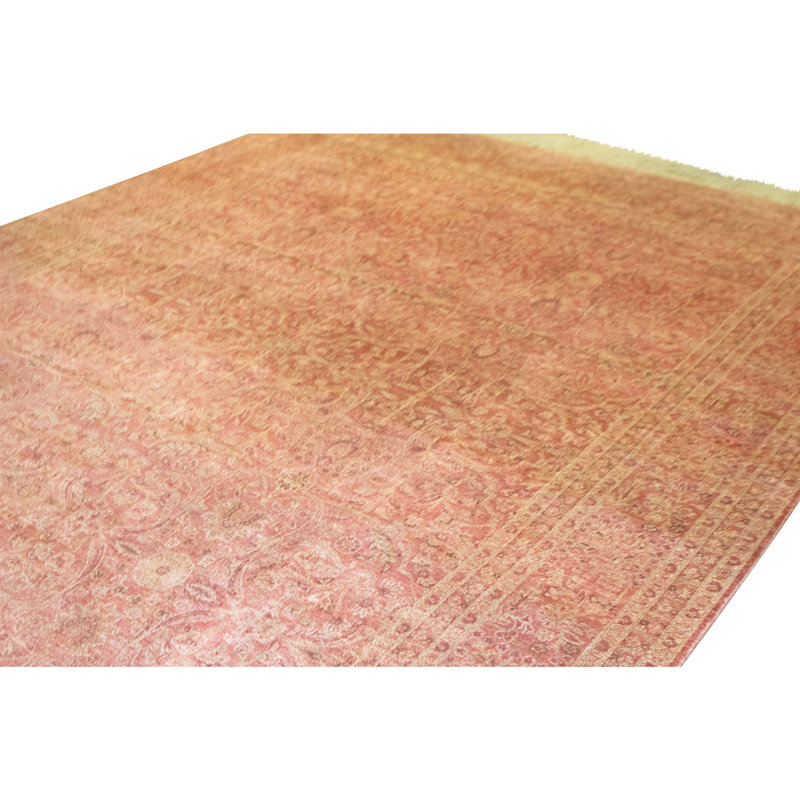 Hand Knotted Wool Area Rug in Aubergine