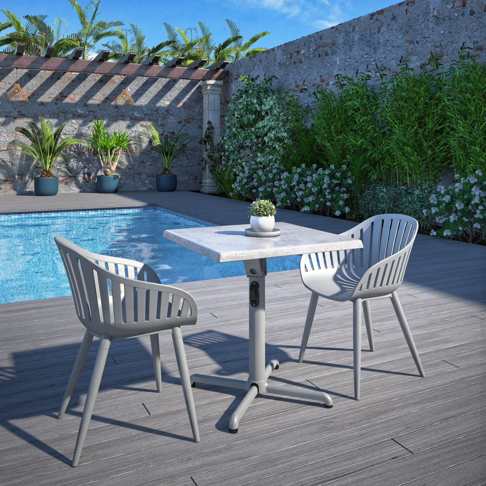 Akeda 28" Patio Bistro Set