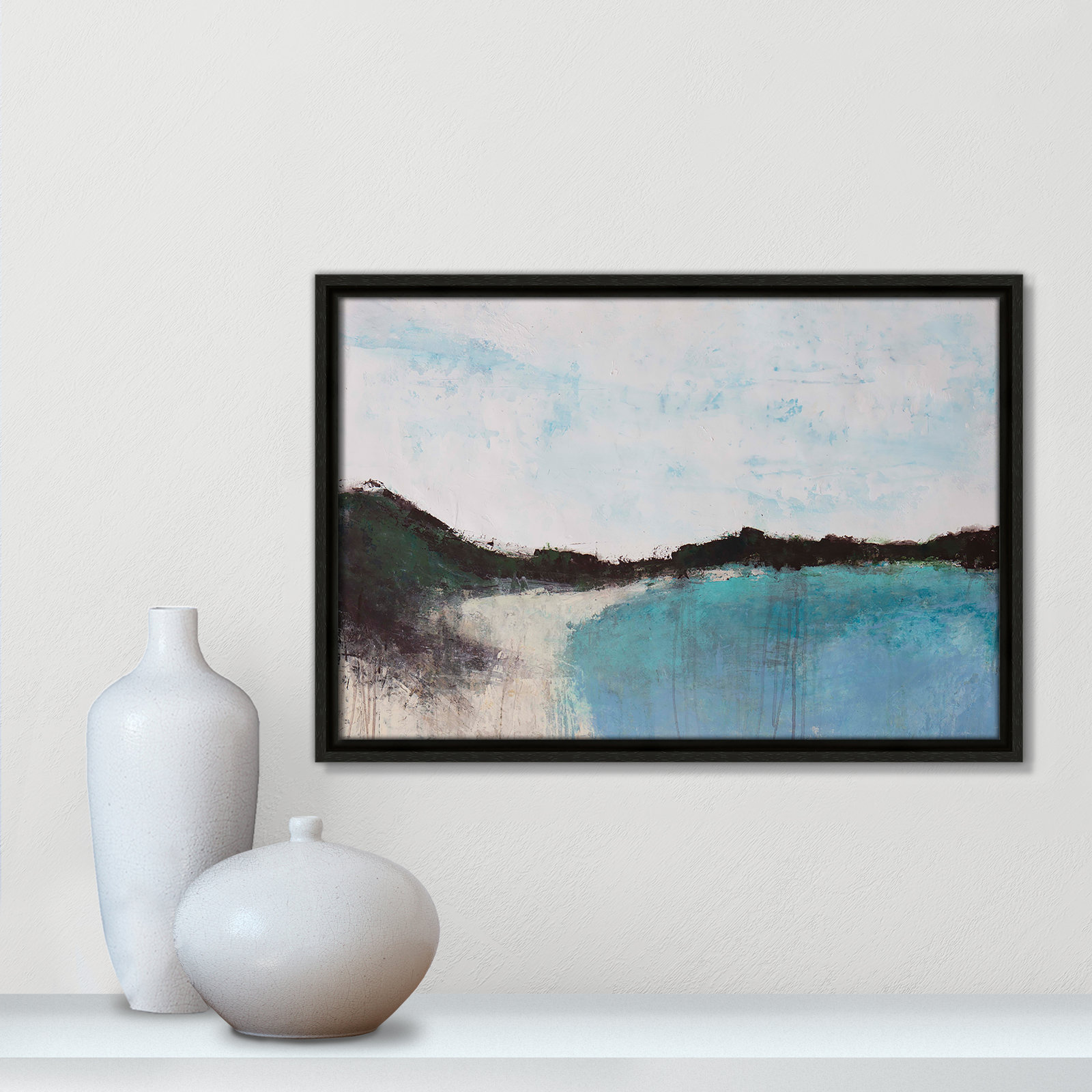 Mountainside Lakeview III Print, 13.5'' H x 19.5'' W x 2'' D, Espresso Framed