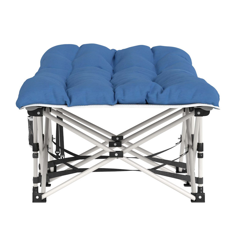 Adjustable 5-Position Adult Folding Chair With Cushion, Blue