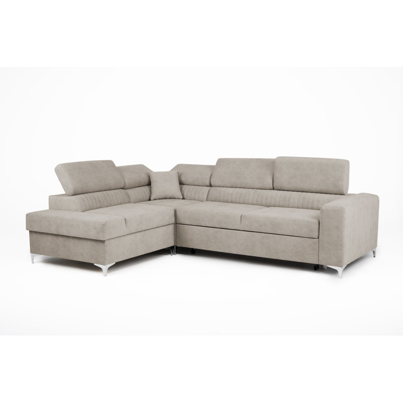 Lauren Corner Sofa Bed, Left Hand Facing, Mink