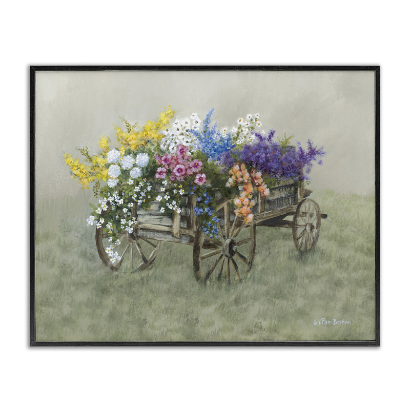 Art floral, giclée encadrée par Pam Britton, Giclée encadrée noir minuit, H 11 po x l 14 po