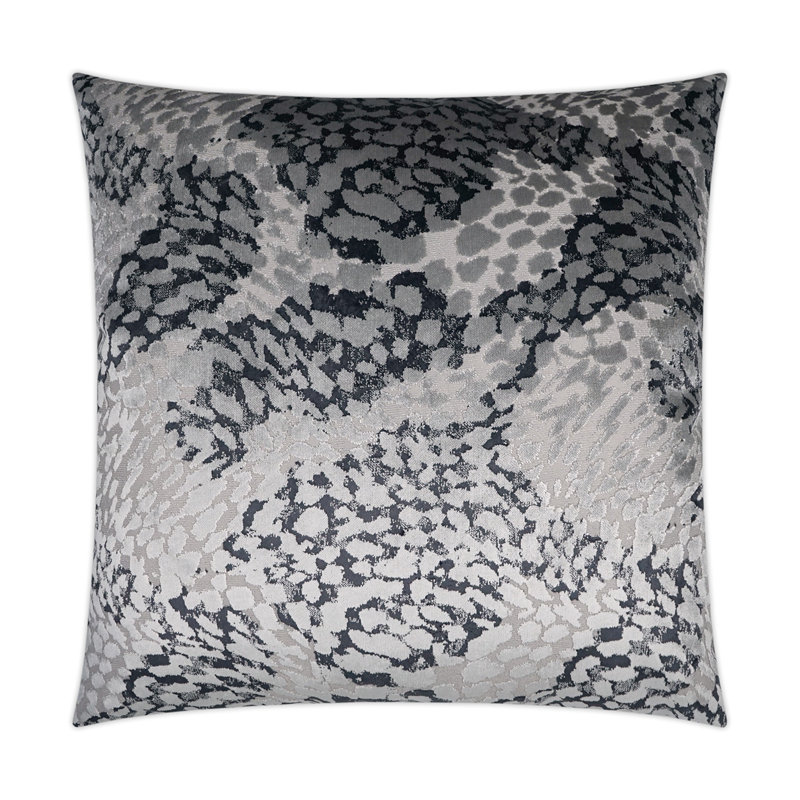 Flirty Pillow Cover & Insert, Pewter, Rectangle 14"H x 24"W
