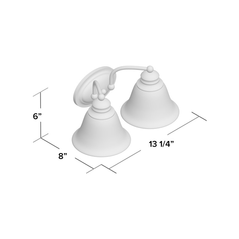 Olli 2 - Light Dimmable Vanity Light, Satin Nickel, Frosted Glass