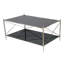 Table basse en métal avec tablette en verre Mclane 