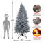 Silver Fir Christmas Tree with LED Lights-67403576