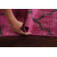 Tapis unique en laine noué à la main de 5 pi 7 po x 8 pi 8 po mauve / rose / gris anthracite