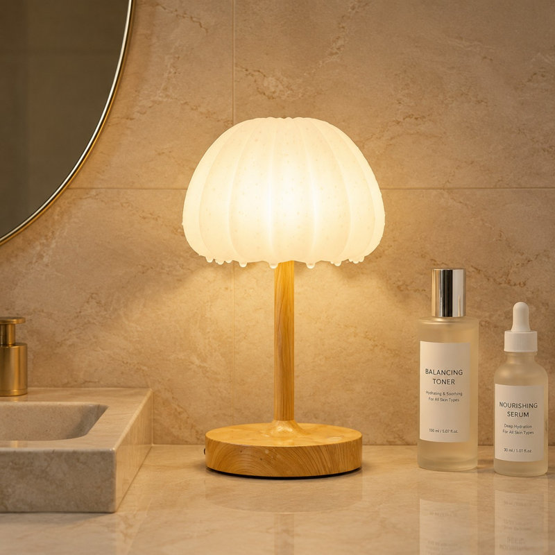 Lampe de douche rechargeable étanche IP65 pour salle de bain, au design digne d'un spa