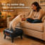 Repose-pieds en similicuir capitonné-131272221