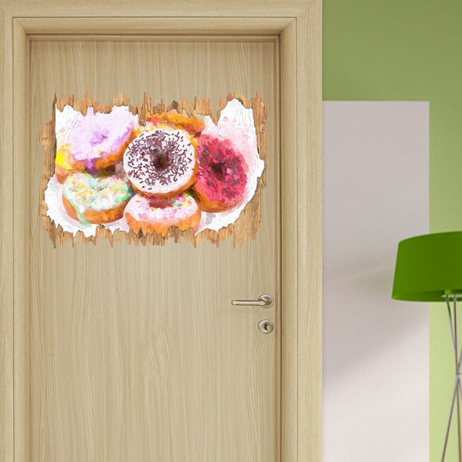 Bunte Donuts Wandaufkleber