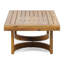 Ensemble de causeuse et table basse d'extérieur en bois d'acacia avec coussins