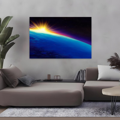 Sun Rising Over The Earth Abstract Contemporary Landscape Nature Art