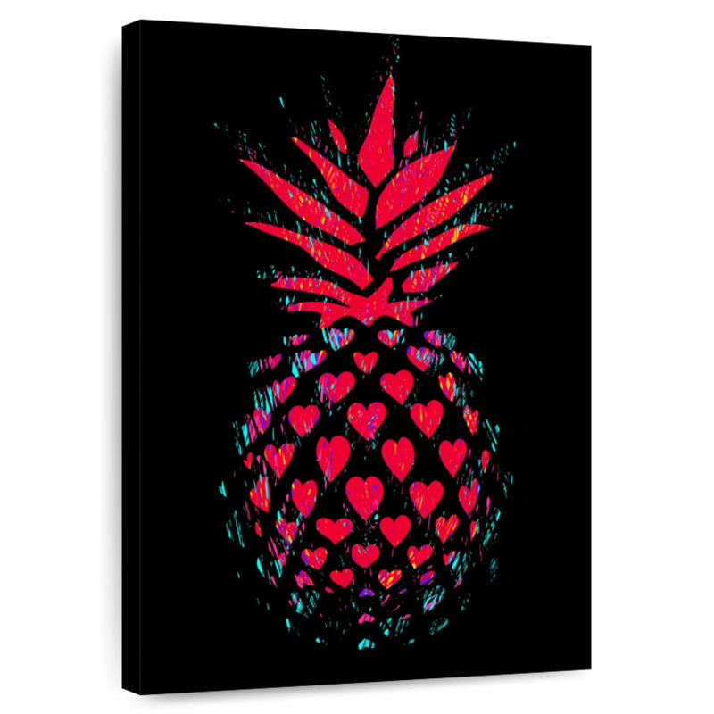 Yarlin Heart Dotted Pineapple, 30" H x 20" W