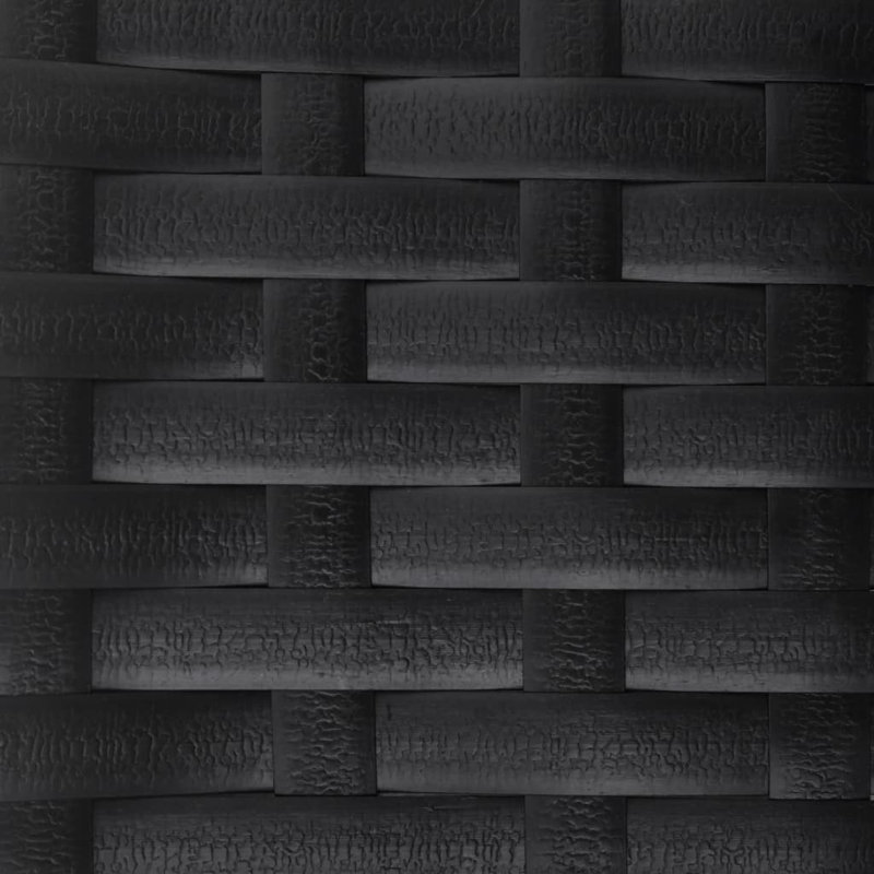 Banc de patio 2 places en poly rotin, Noir