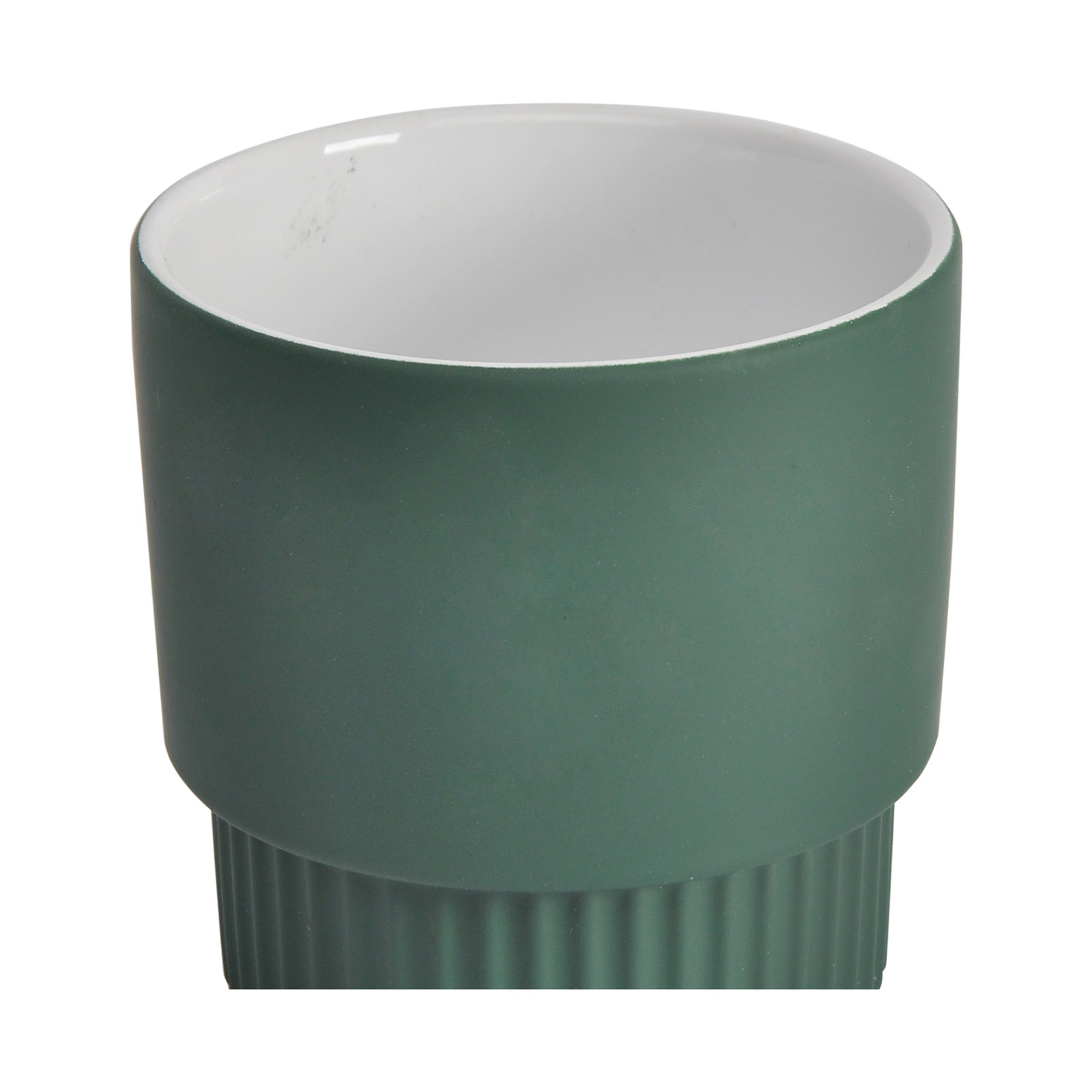 Seville Handmade Ceramic Pot Planter, Green, 5" H x 5" W x 5" D