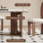 Dual Material Rock Board Top Dining Table Set