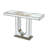 Silver Mirror Floral Pattern Rectangular Coffee Table