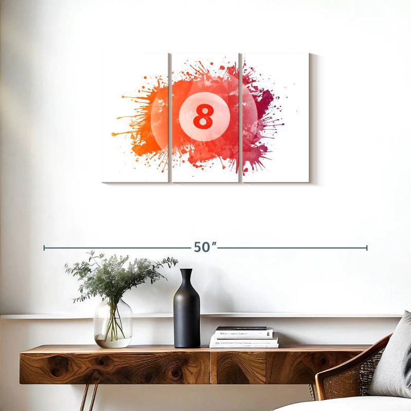 Senne 8 Ball Splash, 20" H x 33" W