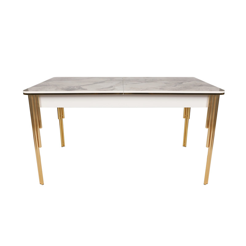 Rimma Extendable Metal Base Dining Table