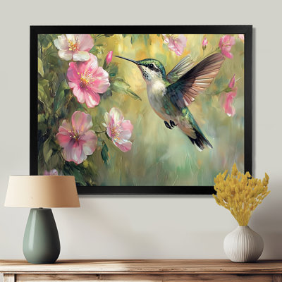 Hummingbird In The Farm Garden I - Bird Canvas Art