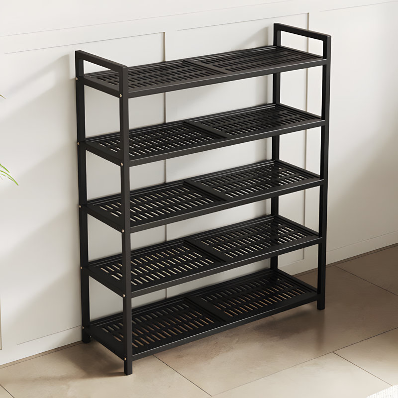Multi-Layer Shoe Rack With Dustproof Cover, 5-Tier 70Cm Shoe Storage Cabinet For Entryway, Living Room