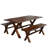 Tiggs 4 - Person Solid Wood Top Trestle Base Dining Set