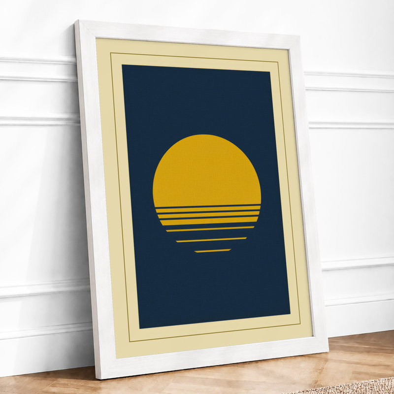 Desert Under Stars Art Deco - Framed Print, A3 - 42.0 x 29.7 cm, White