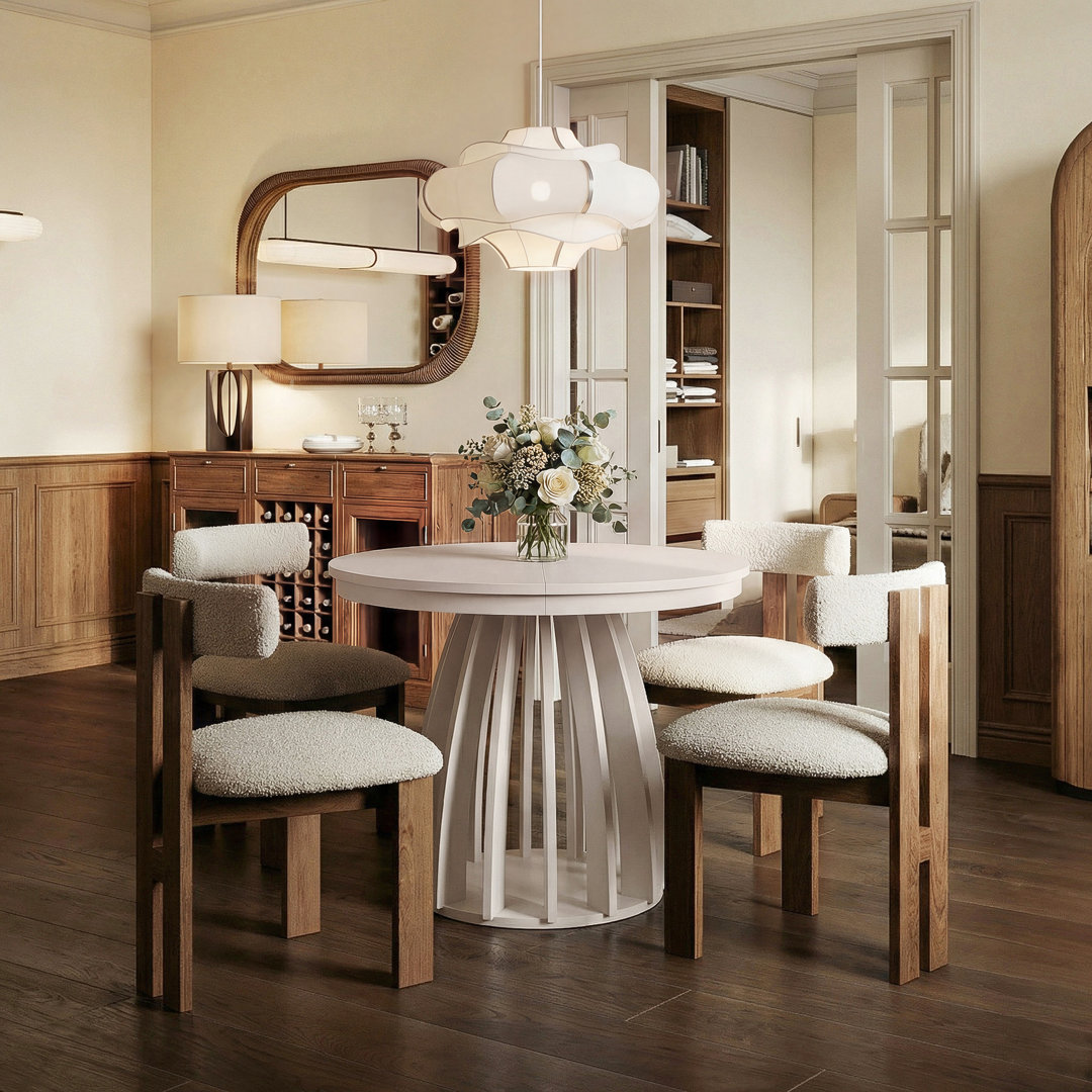 Extendable Round Dining Table