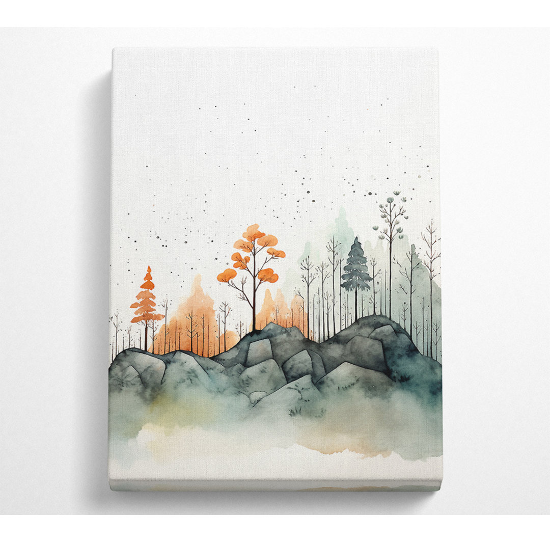 Forest Rocks - Kunstdrucke auf Leinwand - Wrapped Canvas