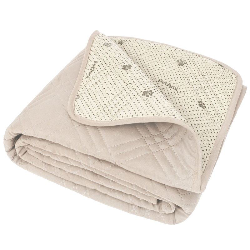 Couverture en polyester, Beige, 52 po x 82 po