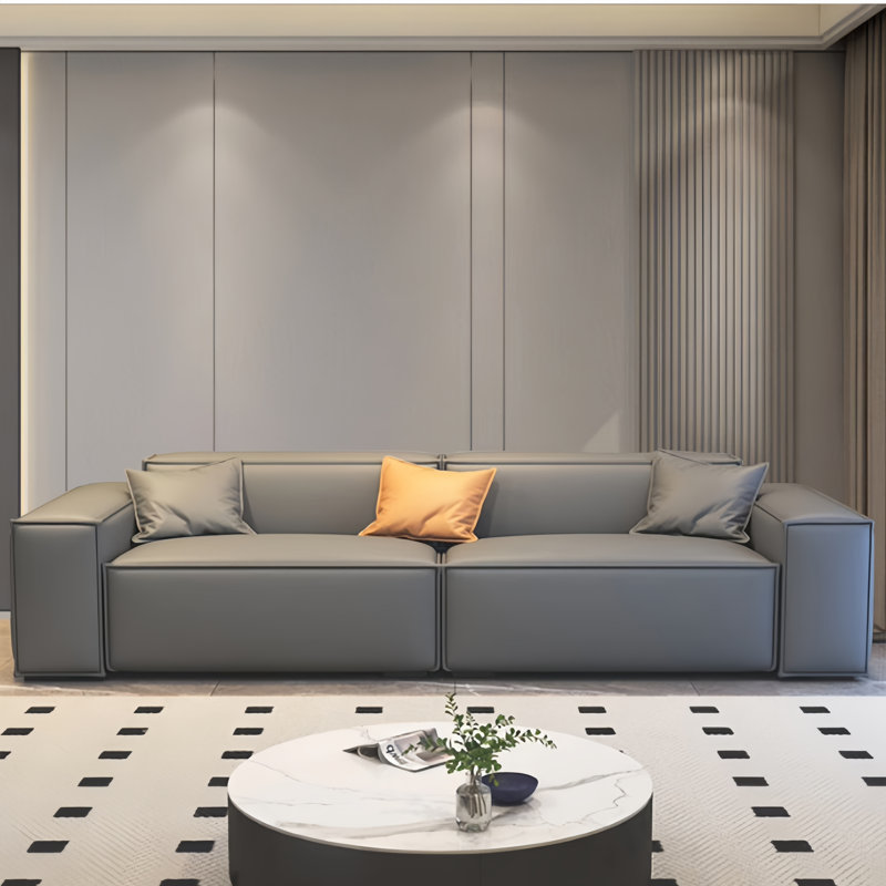 Small-Apt Minimalist Cube Straight Sofa