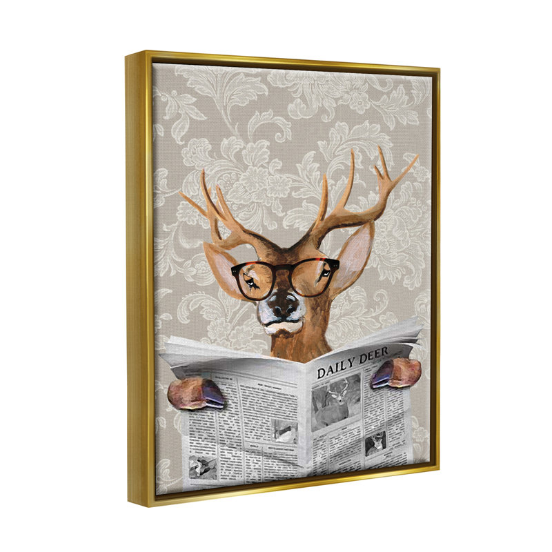 Single Picture Frame Graphic Art on MDF, Metallic Gold Floater Frame, 21" H x 17" W x 1.7" D
