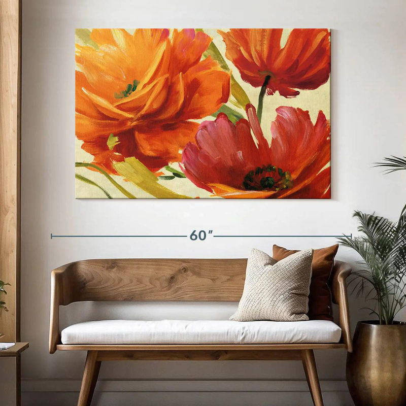 Fleurs flamboyantes Harnek, H 34 po x l 51 po