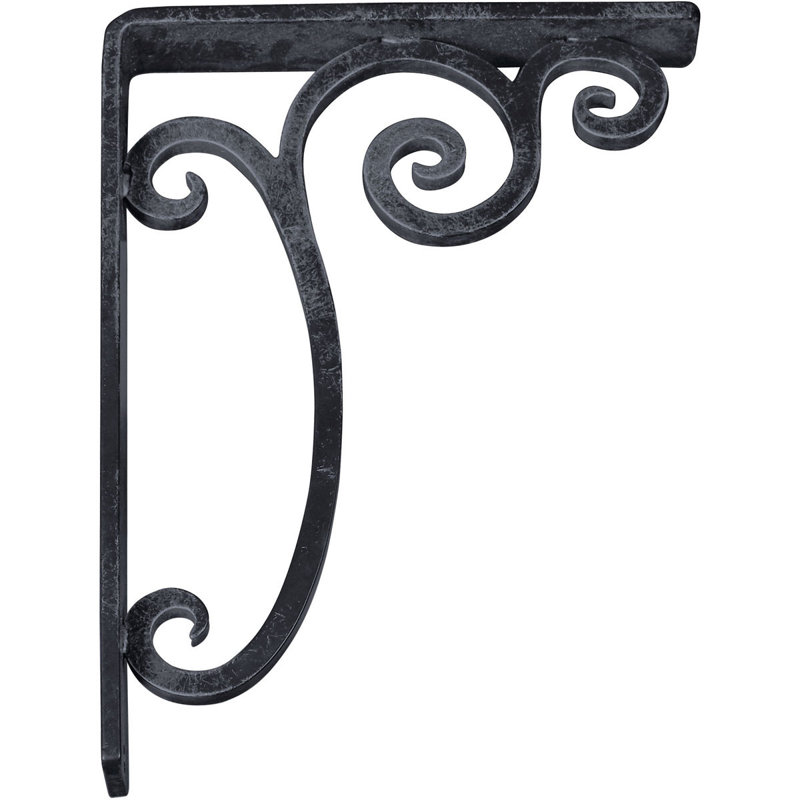 Support en fer forgé Avery, Étain antique, H 10 po x l 1,5 po x P 7,5 po