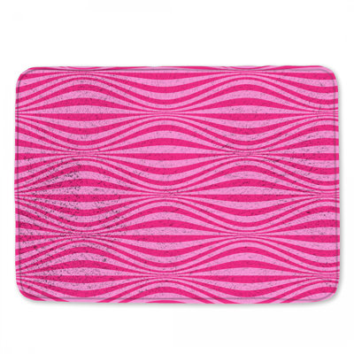 Tapis de bain Pink Wavy Lines