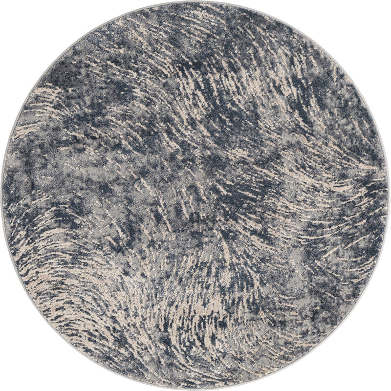 Abstract Indoor Rug, Round 4'