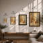 Boxes In Golden Light Minimalist - Print-1493726347-1493726358