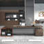 Bureau de direction 94,49 "en L brun, 6 tiroirs-987090705