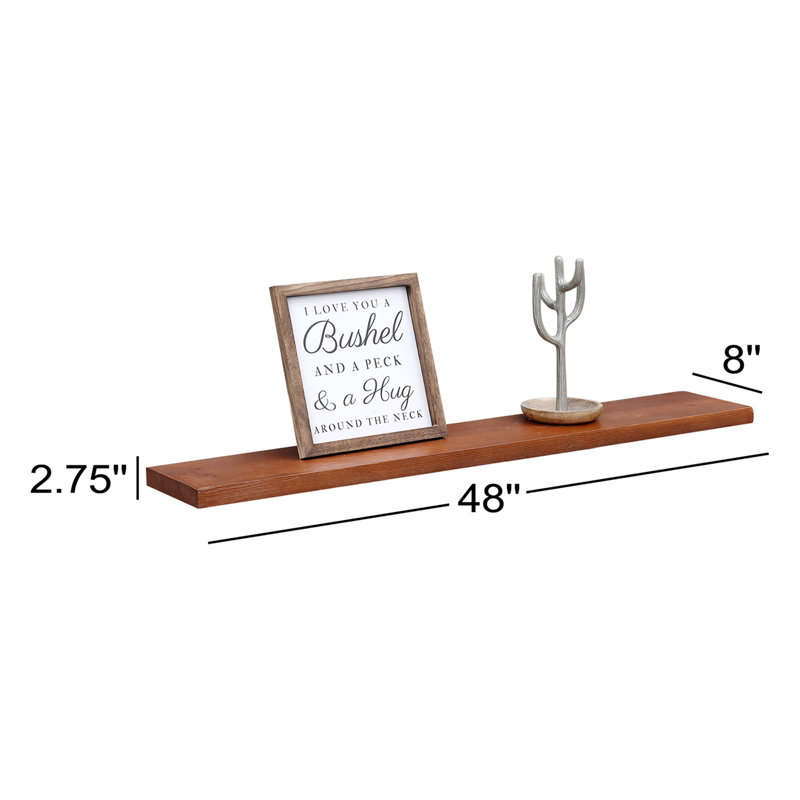 2 Piece Pine Floating Shelf