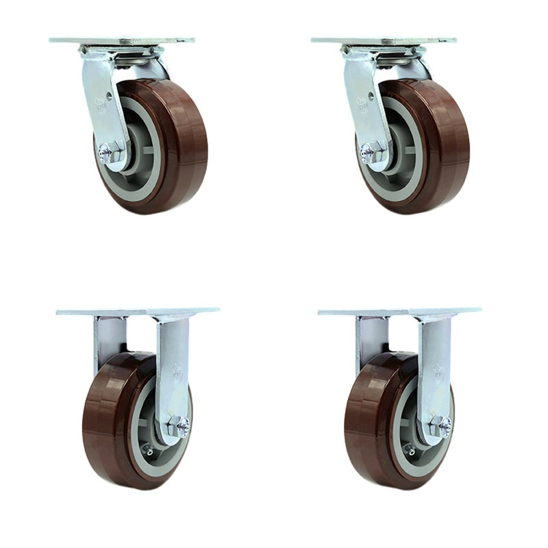 4 Piece Polyurethane Caster Set