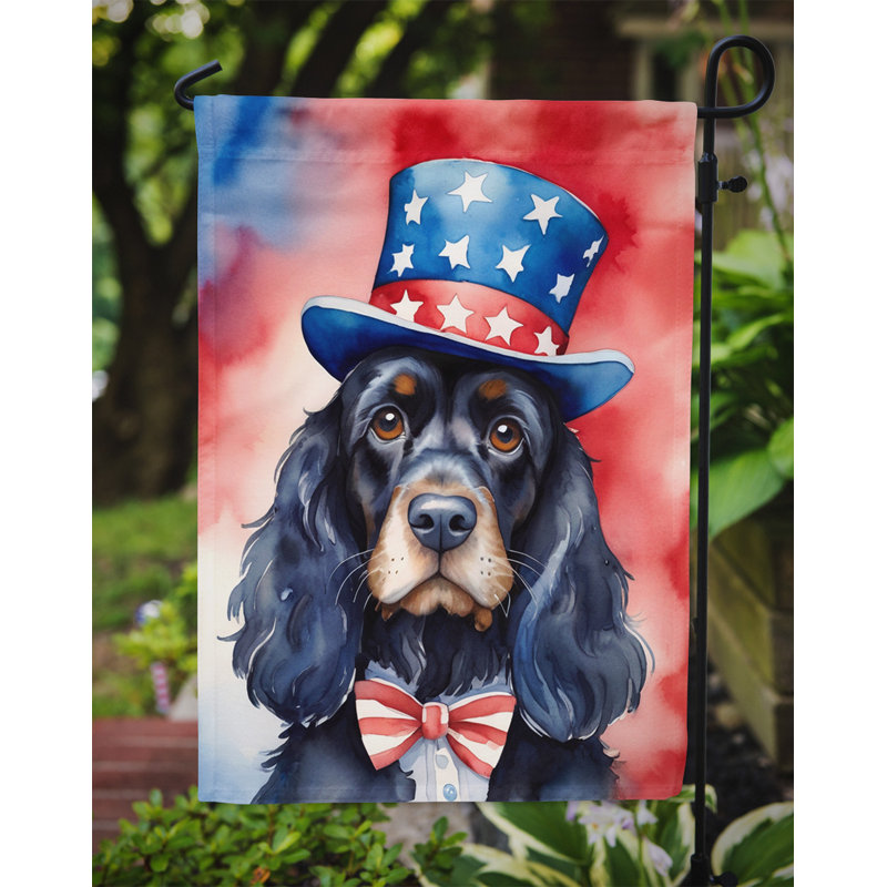 Drapeau patriotique du jardin américain, Épagneul cocker noir