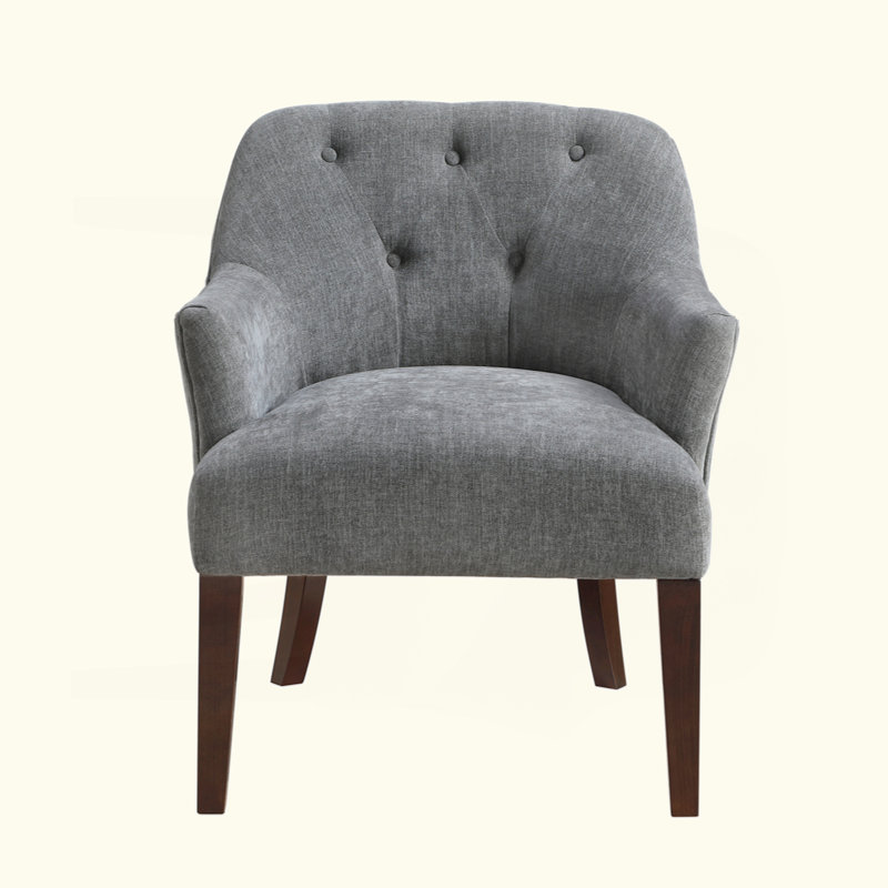 Fauteuil rembourré en tissu 1pc, Gris anthracite