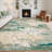 5'x7' Boho Abstract Machine Washable Area Rug with Non-Slip Rubber Backing - Low-Pile, Stain Resistant Carpet for Bedroom, Living Room-1306153592