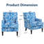 Fauteuil d'appoint rembourré classique avec garniture cloutée-2071715595