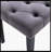 Heng Ming Upholstered Tufted Bench Ottoman , Velvet Dining Bench Bedroom Bench  Footrest Stool Accent Bench For Entryway Dining Room Living Room, Dark Gray-123582507