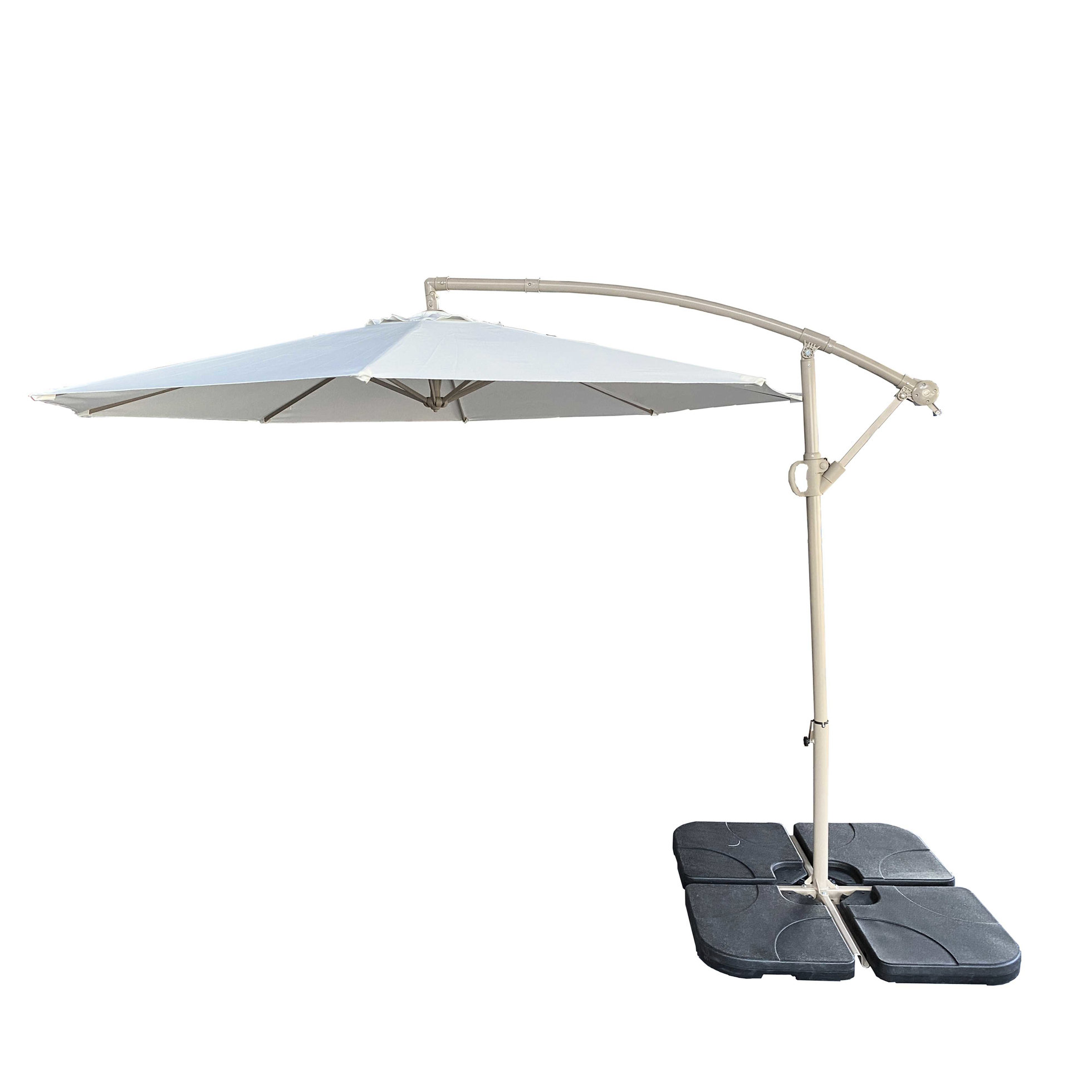 banana frame patio umbrella Offset Patio Umbrella With Easy Tilt Adjustment And Crank, Banana