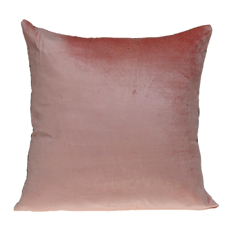 Coussin décoratif réversible gris foncé et rose, Gris foncé et rose